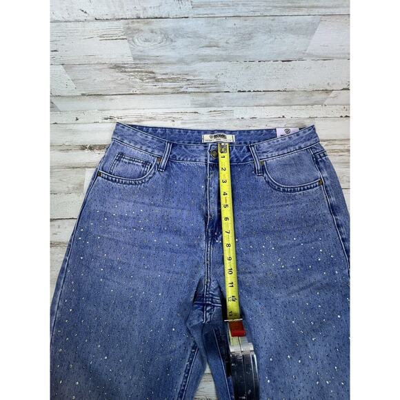 Rock & Roll Denim Cowgirl® 32x27 Straight Cropped High Rise Sequined Front NWT - Picture 14 of 16